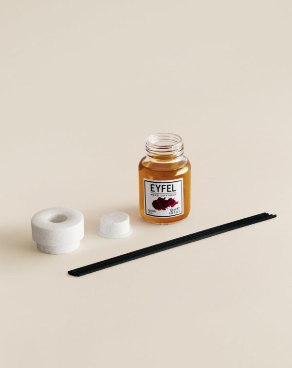 Eyfel Reed diffuser exotic with wooden stakes  معطر جو برائحة اجزوتيك باعواد خشبية - Image 3