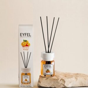 Eyfel Reed diffuser orange  with wooden stakes  معطر جو برائحة برتقال باعواد خشبية