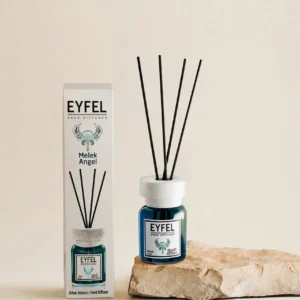 Eyfel Reed diffuser melek angel with wooden stakes  معطر جو برائحة ملاك باعواد خشبية