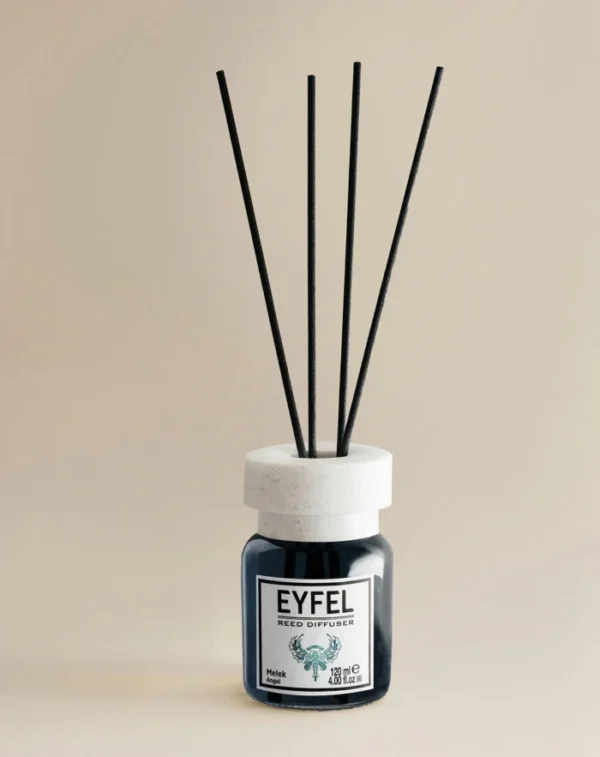 Eyfel Reed diffuser melek angel with wooden stakes  معطر جو برائحة ملاك باعواد خشبية - Image 2