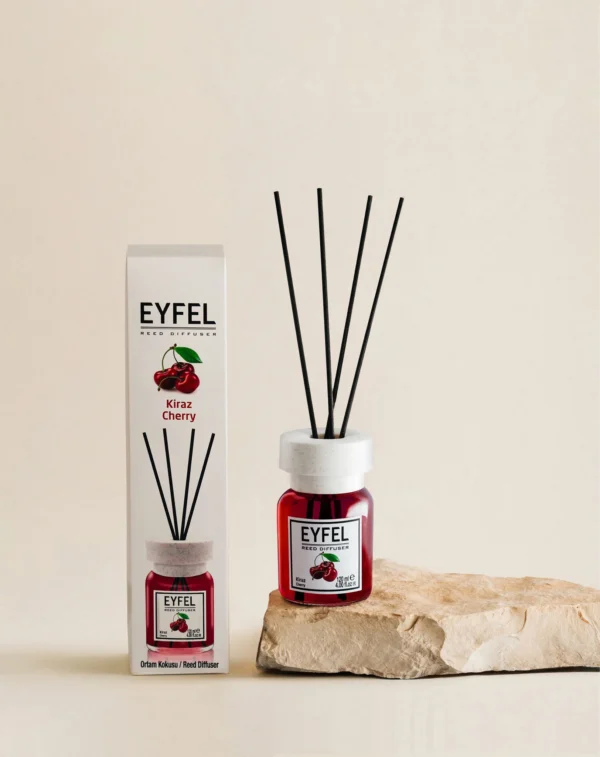 Eyfel Reed diffuser cherry with wooden stakes  معطر جو برائحة الكرز باعواد خشبية