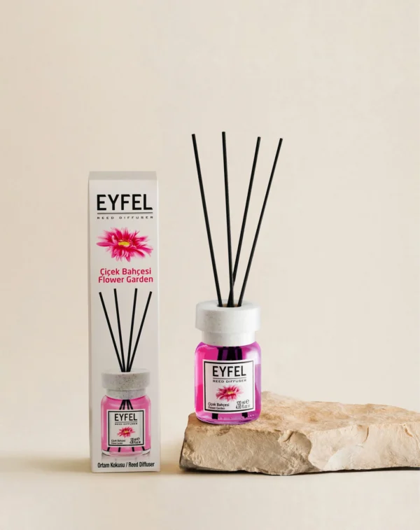 Eyfel Reed diffuser flower garden with wooden stakes  معطر جو برائحة حديقة الزهور باعواد خشبية