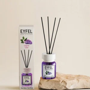 Eyfel Reed diffuser lilac with wooden stakes  معطر جو برائحة أرجواني باعواد خشبية