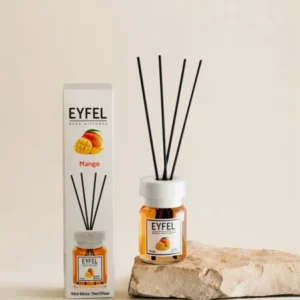 Eyfel Reed diffuser mango  with wooden stakes  معطر جو برائحة المنجا باعواد خشبية
