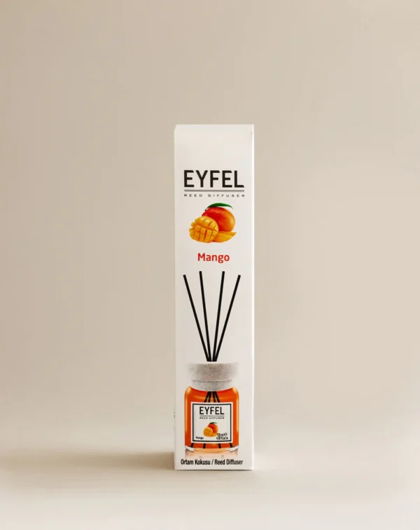 Eyfel Reed diffuser mango  with wooden stakes  معطر جو برائحة المنجا باعواد خشبية - Image 4