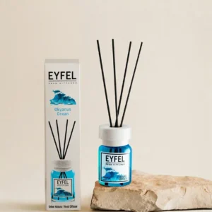 Eyfel Reed diffuser ocean with wooden stakes  معطر جو برائحة نسيم البحر باعواد خشبية