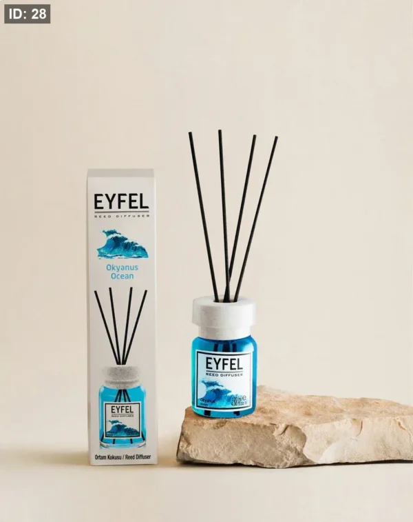 Eyfel Reed diffuser ocean with wooden stakes  معطر جو برائحة نسيم البحر باعواد خشبية
