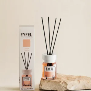 Eyfel Reed diffuser pudra with wooden stakes  معطر جو برائحة بودرة اطفال باعواد خشبية