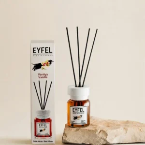 Eyfel Reed diffuser water vanilla with wooden stakes  معطر جو برائحة ڤانيلا باعواد خشبية