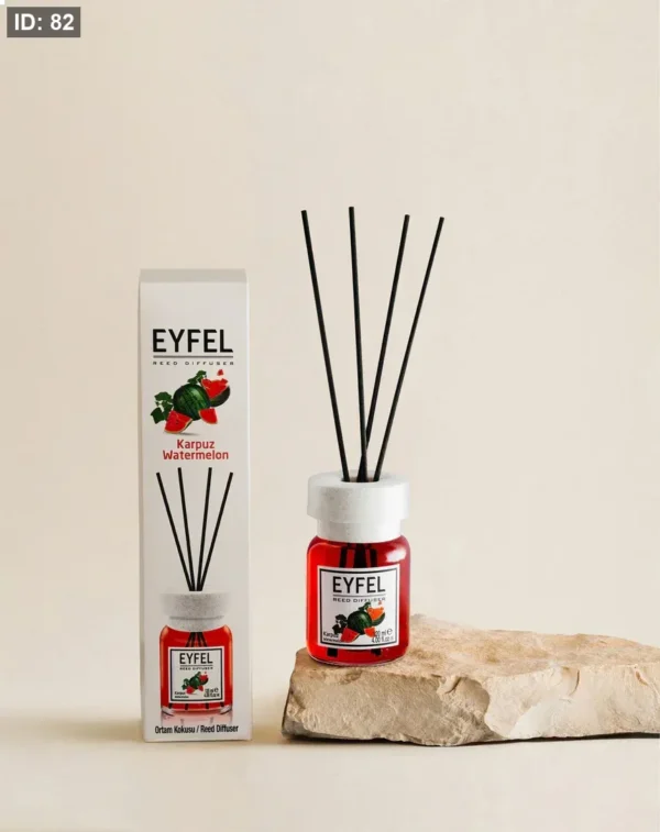Eyfel Reed diffuser watermelon with wooden stakes  معطر جو برائحة البطيخ باعواد خشبية
