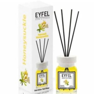 Eyfel Reed diffuser honey suckle with wooden stakes  معطر جو برائحة زهر العسل باعواد خشبية